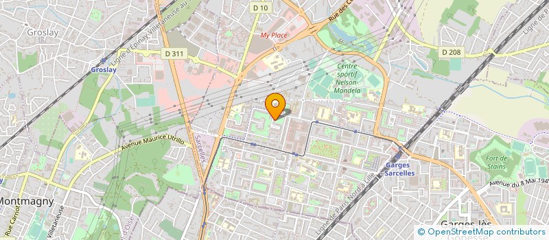 localisation de l'entreprise 1001 INTERIMS  SARCELLES