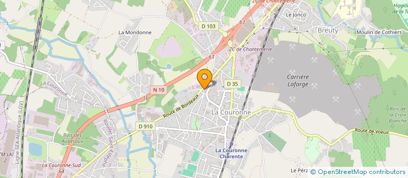 localisation de l'entreprise 1001 PATTES à LA COURONNE