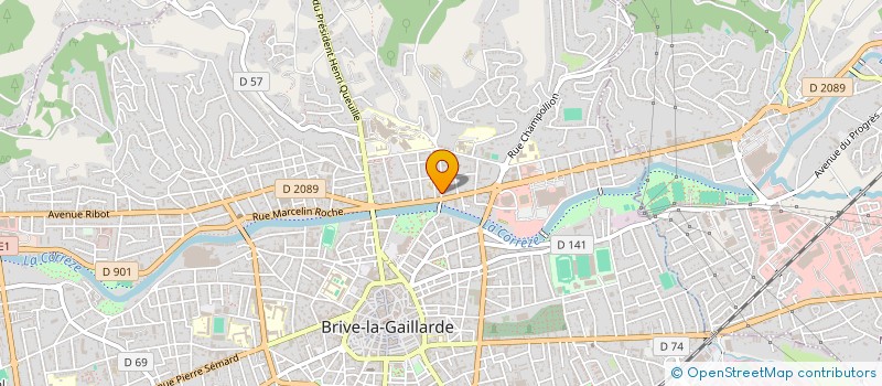 localisation de l'entreprise 100POUR100COUJOUS  BRIVE-LA-GAILLARDE