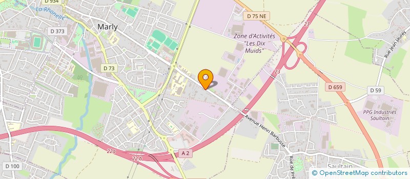 localisation de l'entreprise 101 RUE SAINT GERY  MARLY