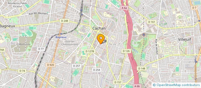 localisation de l'entreprise 104 RUE JEAN LE GALLEU  CACHAN