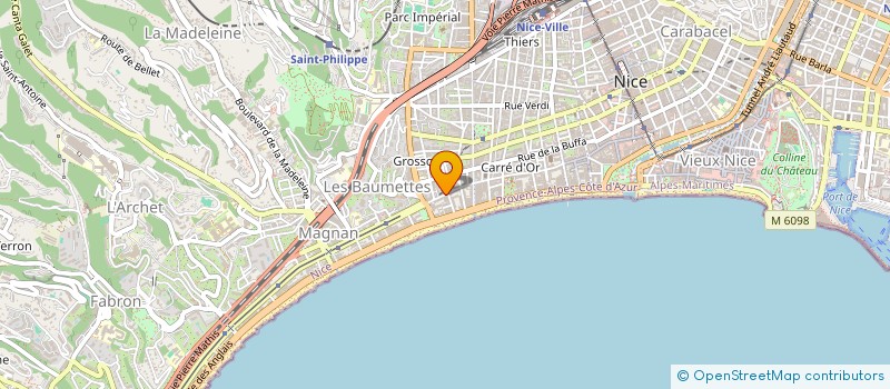 localisation de l'entreprise 107 DISTRIBUTION à NICE