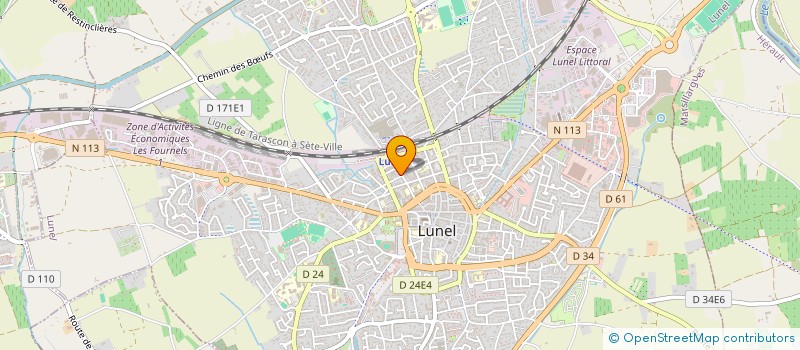 localisation de l'entreprise 107 RUE DES 4 VENTS à LUNEL
