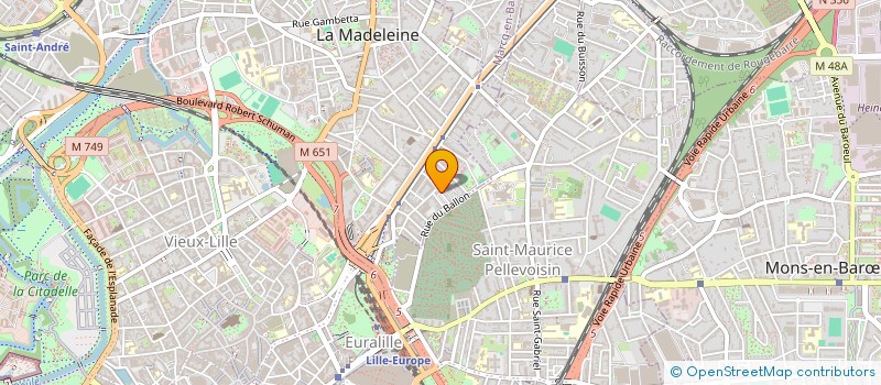 localisation de l'entreprise 108 AVENUE DE LA REPUBLIQUE à LA MADELEINE