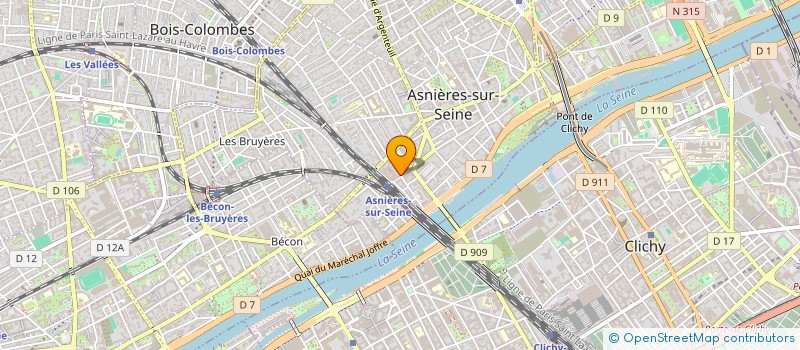 localisation de l'entreprise 10CQC1 à ASNIERES-SUR-SEINE