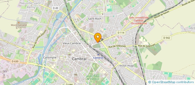 localisation de l'entreprise 11 BIS  CAMBRAI