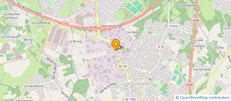 localisation de l'entreprise 11 IMMOBILIER à REZE
