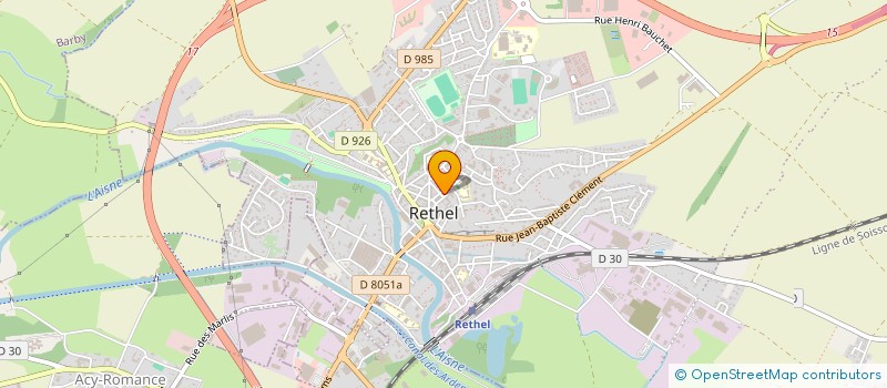 localisation de l'entreprise 11 PLACE DE CAEN  RETHEL