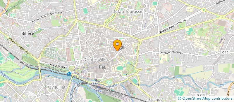 localisation de l'entreprise 11  RUE EMILE GUICHENNE à PAU