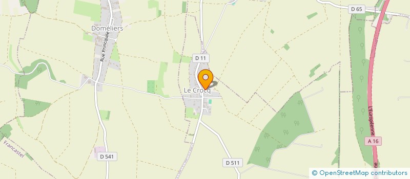 localisation de l'entreprise 11 RUE SAINT ANTOINE  LE CROCQ