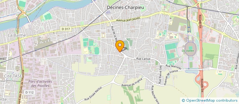 localisation de l'entreprise 111-777  DECINES-CHARPIEU