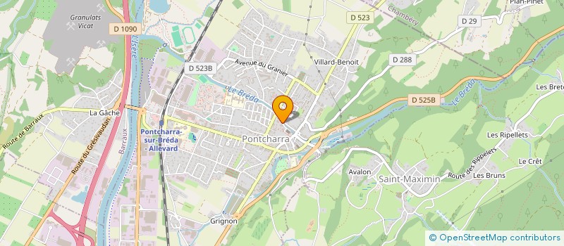 localisation de l'entreprise 111 LES ALLOBROGES  PONTCHARRA