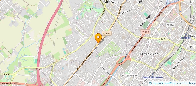 localisation de l'entreprise 118A MARNE  MOUVAUX