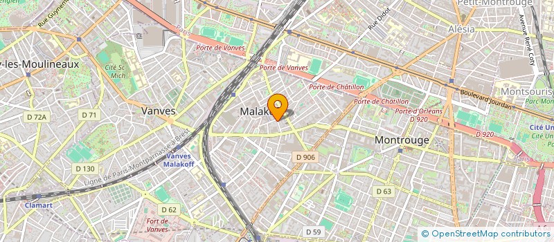 localisation de l'entreprise 11LB  MALAKOFF