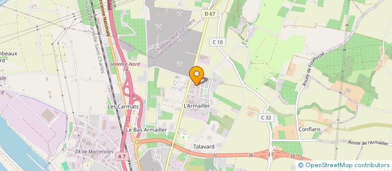 localisation de l'entreprise 12-13 BLV MONGE  BOURG-LES-VALENCE