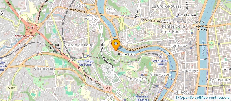 localisation de l'entreprise 12 QUAI PIERRE SCIZE  LYON