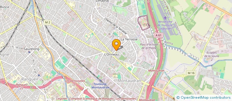 localisation de l'entreprise 12 RUE DE LA CORNUE  TOULOUSE