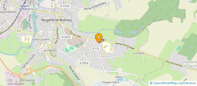 localisation de l'entreprise 12 RUE DE LA PAIX à NOGENT-LE-ROTROU
