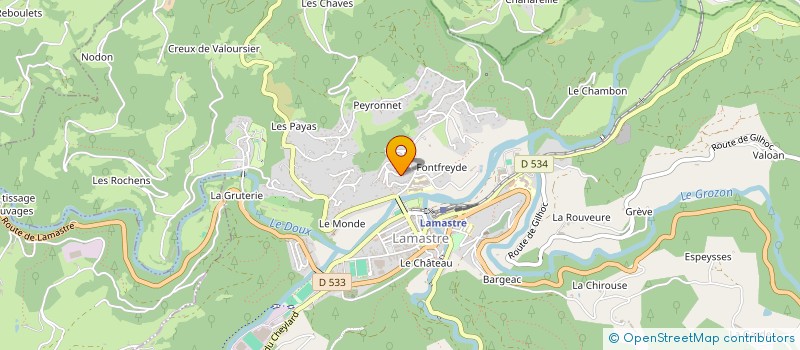 localisation de l'entreprise 12 RUE DE ST CIERGE  LAMASTRE