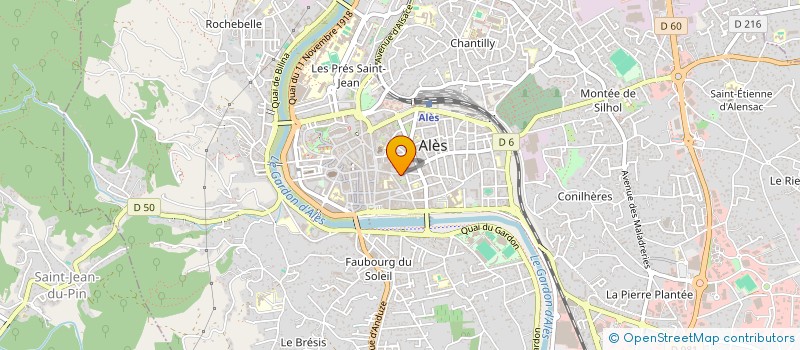 localisation de l'entreprise 12 RUE EDGAR QUINET  ALES