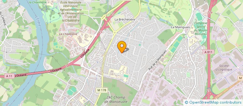 localisation de l'entreprise 1200 GRUES  CARQUEFOU