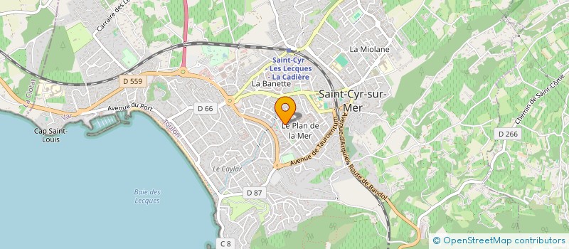 localisation de l'entreprise 123COURTIER.COM à SAINT-CYR-SUR-MER