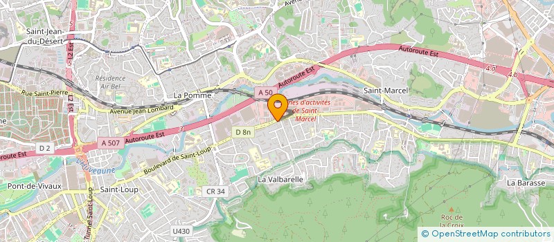localisation de l'entreprise 128 BD DE LA VALBARELLE à MARSEILLE
