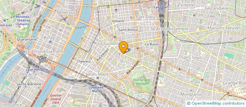 localisation de l'entreprise 129 GRANDE RUE DE LA GUILLOTIERE  LYON