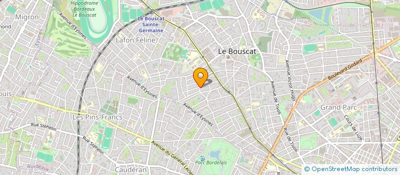 localisation de l'entreprise 129 RUE ANDRE LESCA  LE BOUSCAT