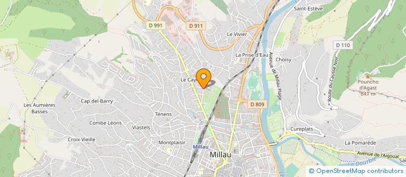 localisation de l'entreprise 12ACTU.COM à MILLAU