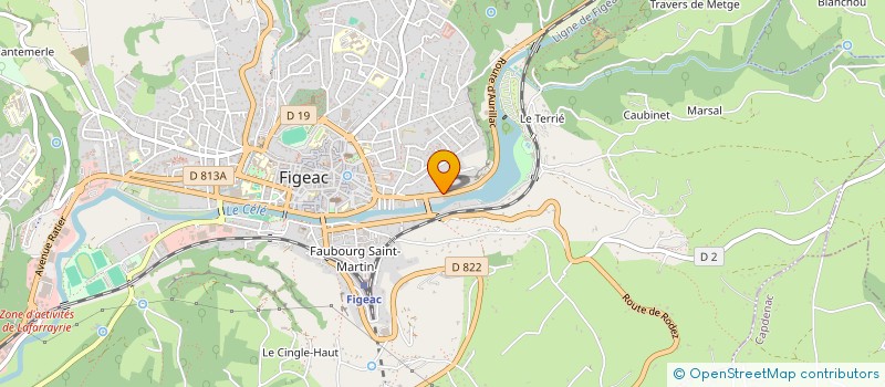 localisation de l'entreprise 13 AVENUE D'AURILLAC  FIGEAC