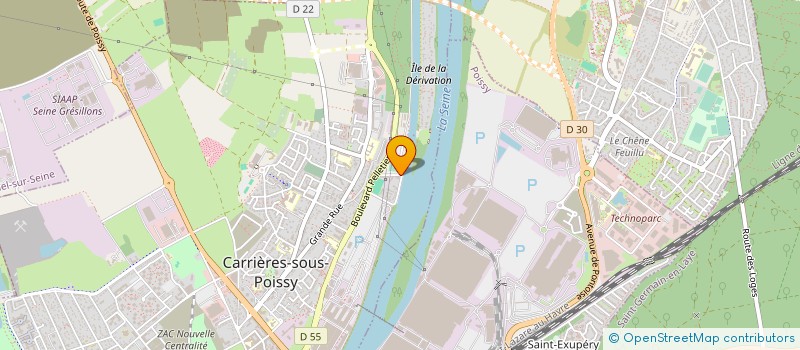 localisation de l'entreprise 130 RUE DU STADE 78955 CARRIERES SOUS POISSY  CARRIERES-SOUS-POISSY