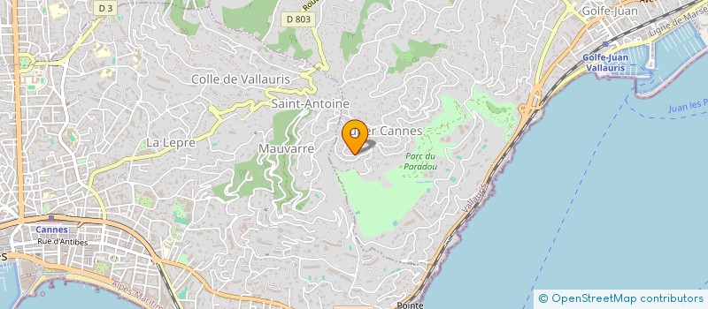 localisation de l'entreprise 131 HONORAT à VALLAURIS