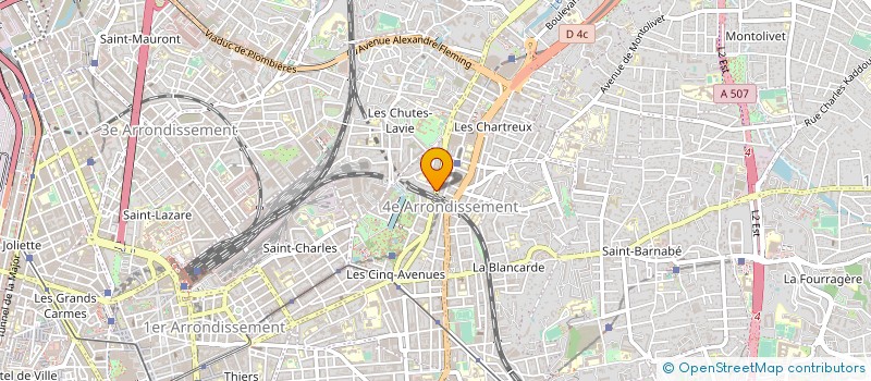 localisation de l'entreprise 133 AV DES CHARTREUX à MARSEILLE