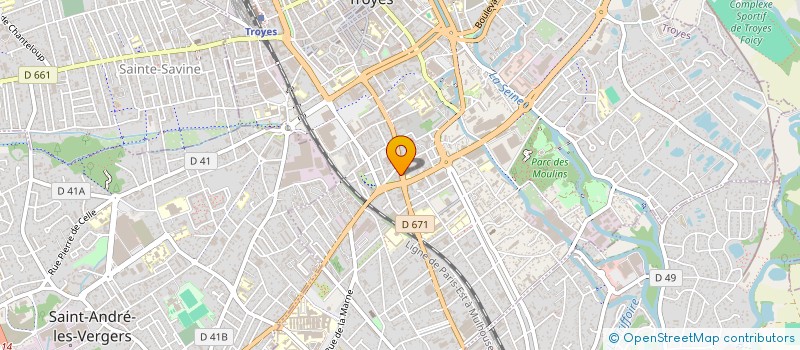 localisation de l'entreprise 136 AV PIERRE BROSSOLETTE à TROYES