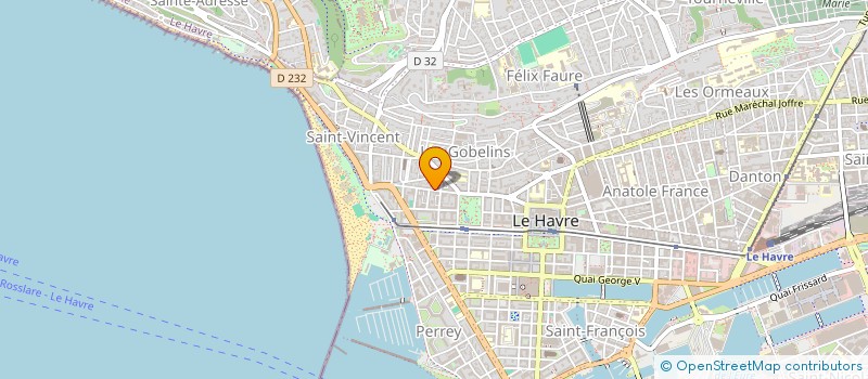 localisation de l'entreprise 136 VICTOR HUGO  LE HAVRE