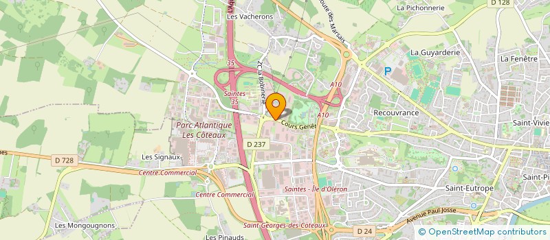 localisation de l'entreprise 139  SAINTES