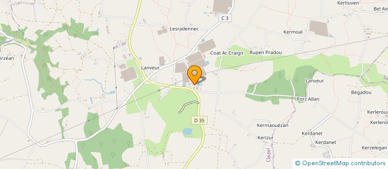 localisation de l'entreprise 13OXYGENE à CLEDER