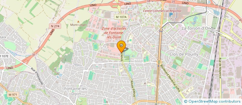 localisation de l'entreprise 14 RUE DU FAUBOURG PERPREUIL à FONTAINE-LES-DIJON