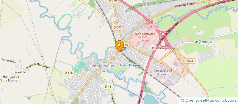 localisation de l'entreprise 14 RUE DU LONG CLOS  PONT L'EVEQUE