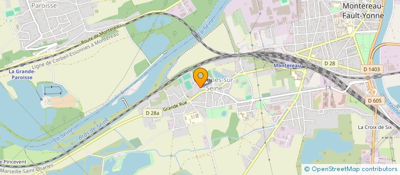 localisation de l'entreprise 14 RUE DU STADE  VARENNES-SUR-SEINE