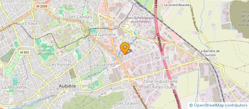 localisation de l'entreprise 14 RUE MOREL LADEUIL  AUBIERE