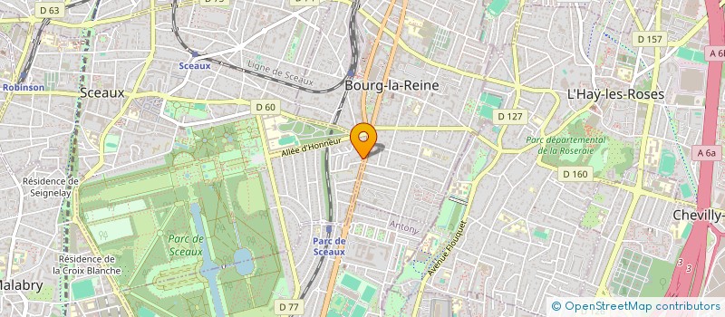 localisation de l'entreprise 144 LECLERC  SCEAUX