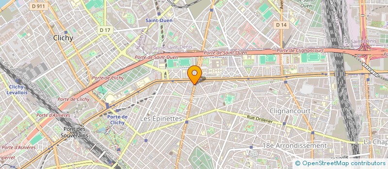 localisation de l'entreprise 147 AVENUE DE ST OUEN  PARIS