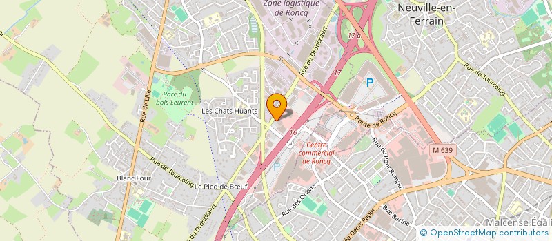 localisation de l'entreprise 15 BIS RUE DU DRONCKAERT à RONCQ