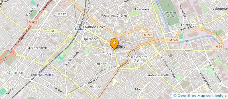 localisation de l'entreprise 15 GP  ROUBAIX