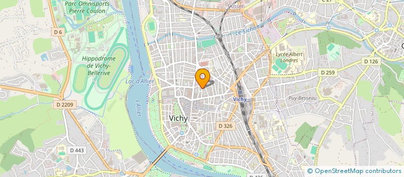 localisation de l'entreprise 15 RUE DESBREST  VICHY