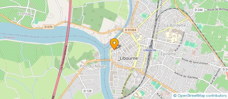 localisation de l'entreprise 15 RUE DU PORT COIFFE  LIBOURNE