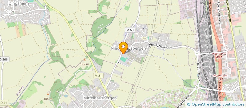 localisation de l'entreprise 15 RUE DU STADE  NIEDERHAUSBERGEN