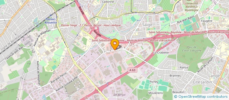 localisation de l'entreprise 150 000 KILOMETRES à PESSAC